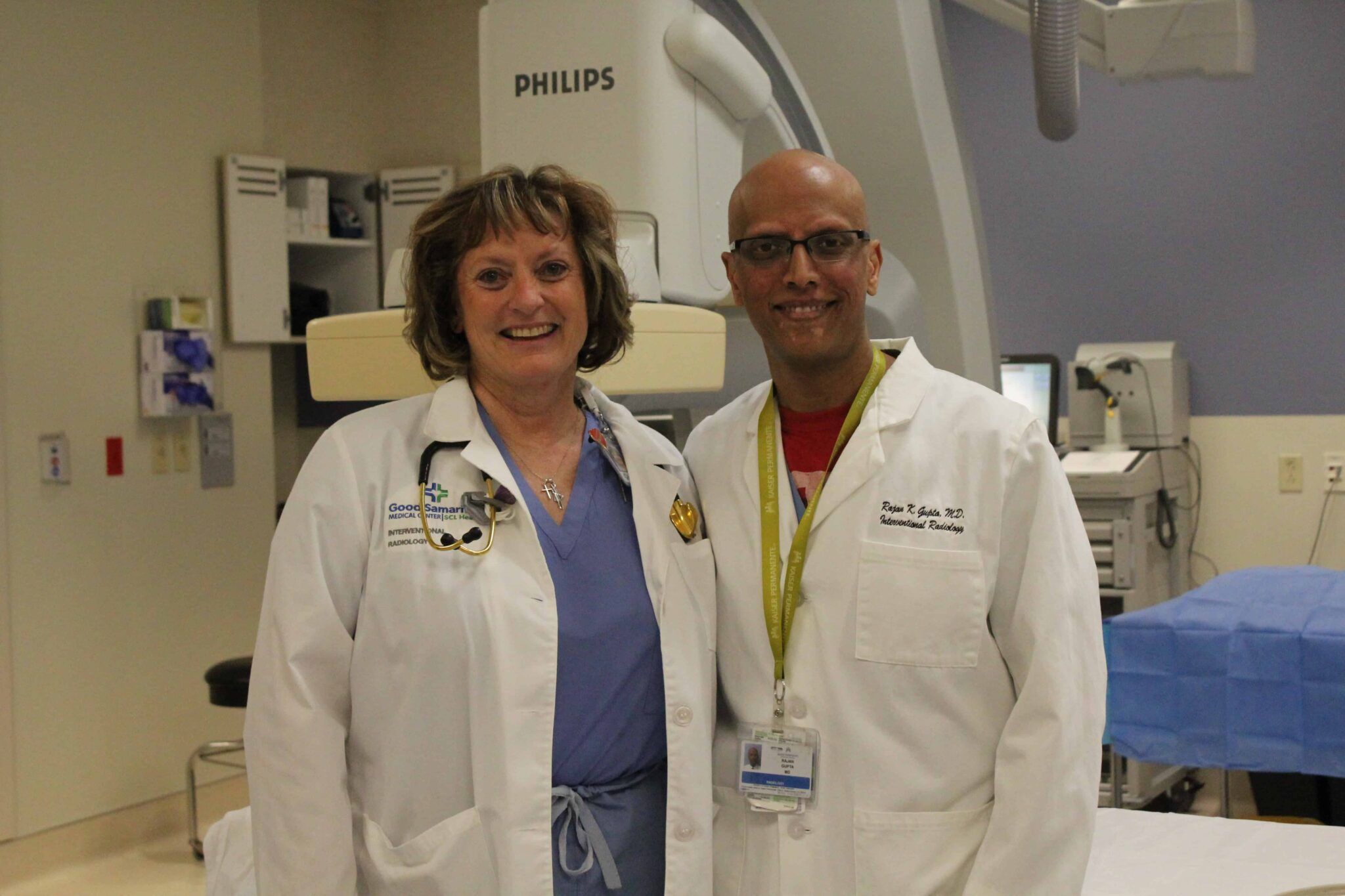 Nurse Practitioner Amy Kreeger, left, and Dr. Raj Gupta