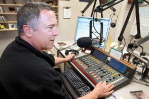 Mark Naber, a volunteer host with KRFC-FM in Fort Collins for the past five years, plays a variety of Americana music during his Thursday afternoon mix show.