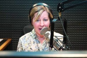 Erin O’Toole reports the morning news for KUNC-FM in Greeley on Feb. 29, the day music programming was shifted to KJAC-FM 105.5.