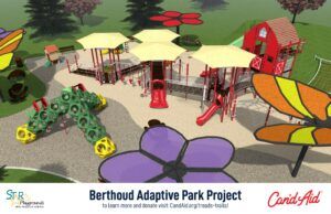 A rendering of an accessible playground