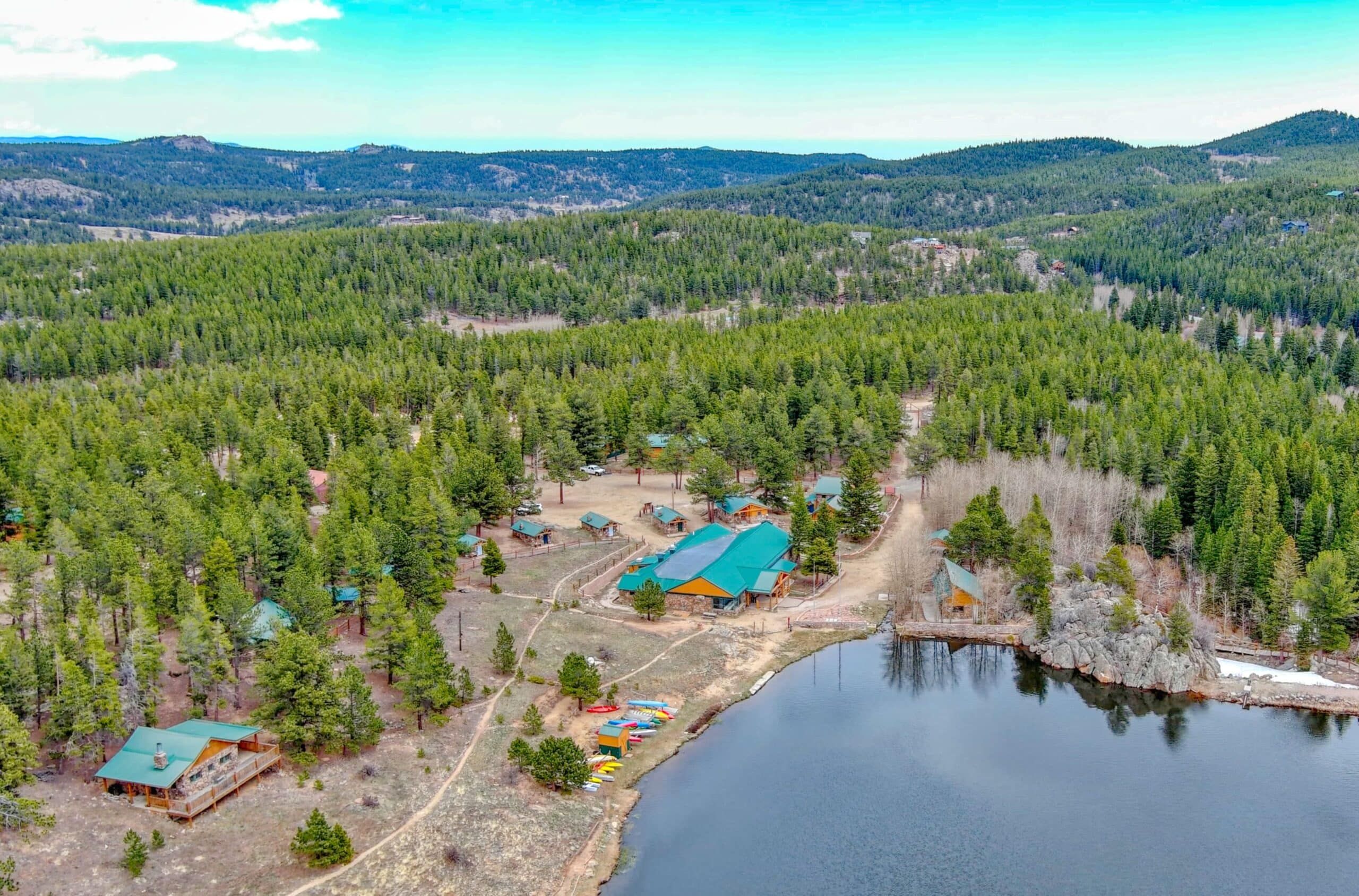 Camp Tumbleson Lake aerial